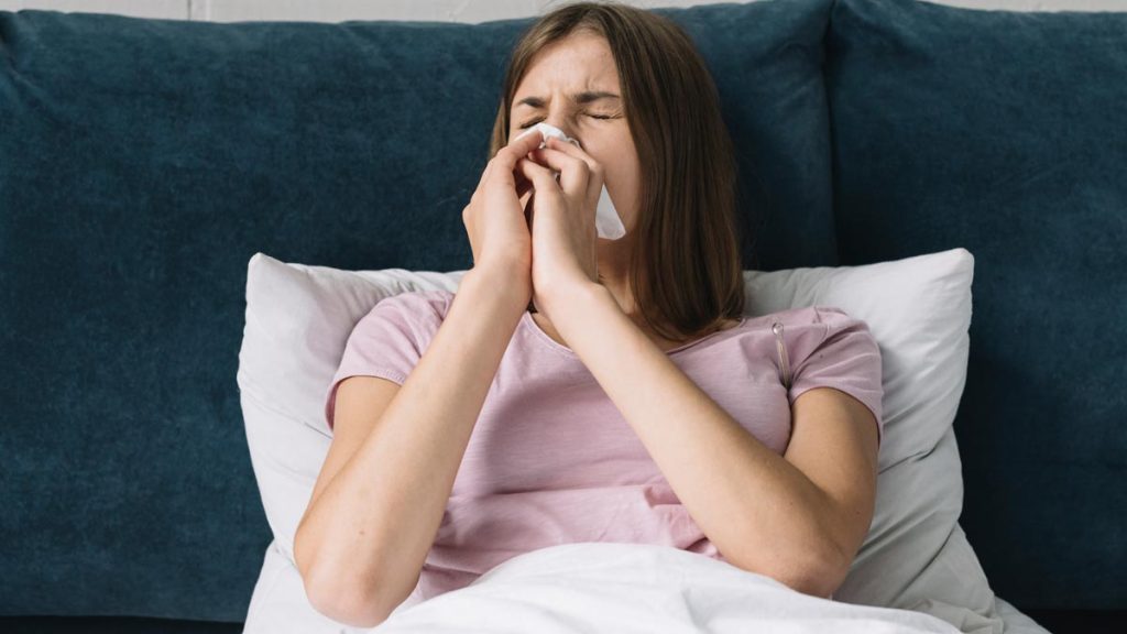 Sleeping with a cold