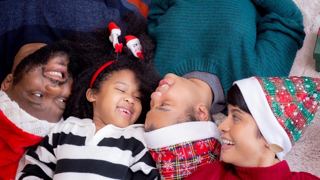 Family resting over the holiday